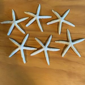 Set of 6 starfish accents (synthetic)
